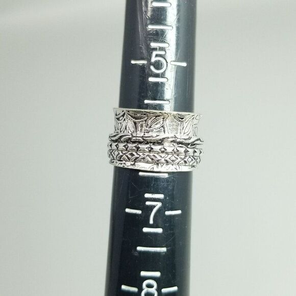 Vintage Wide Spinner Fidget ADHD Ring, Size 6 Band, 3/8 Inch Wide, Estate - Picture 3 of 7